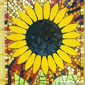 Make this mosaic sunflower