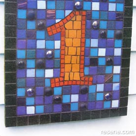 Make a mosaic house number