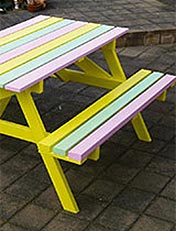 Paint a funky picnic table