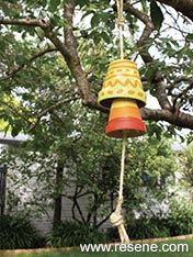 Paint terracotta pots and make a windchime