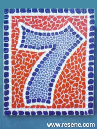 How to make a faux-mosaic house number