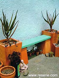 Make a courtyard bench