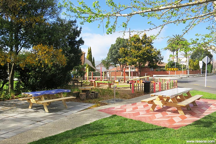 The picnic area at Sandringham Reserve playground