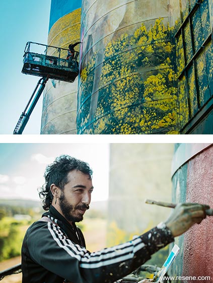 Painting the silo