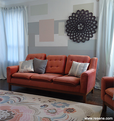 Resene colours are used to give a modern touch to the traditional Art Deco paleete