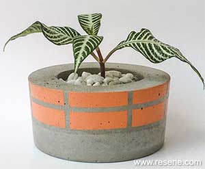 Chalk Design's unique painted concrete pots and homewares customised with your choice of Resene colours