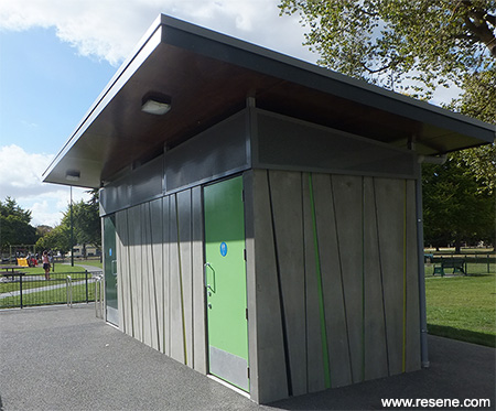 Fresh Resene colours feature on the new Flaxmere Park Public Toilet