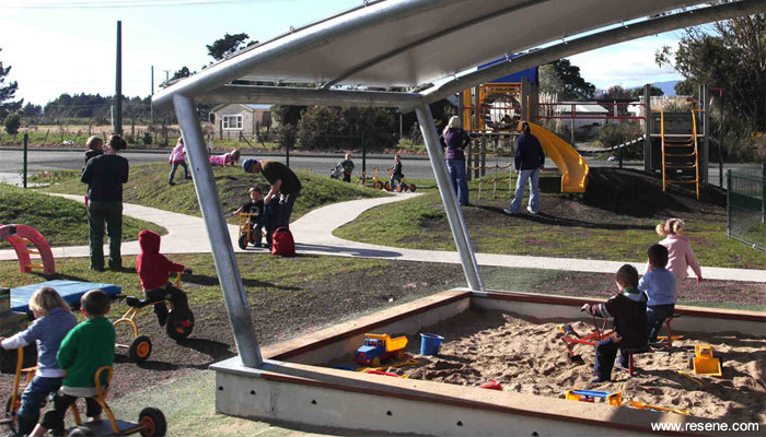Sandpit at the Westport Early Learning Centre