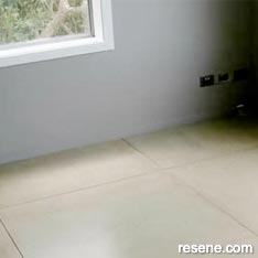 Resene Concrete Stain and Viiaboard flooring