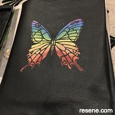Leather painted book cover