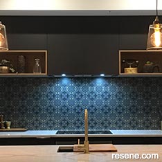 Paint a kitchen tile effect