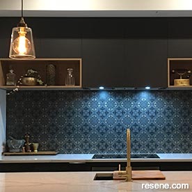 Paint a kitchen tile effect