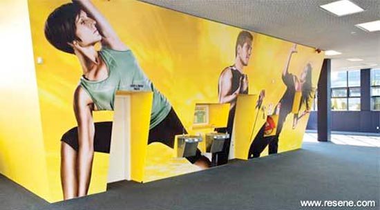 Resene Paints in the Les Mills gym