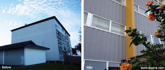 Seafield Apartments before and after