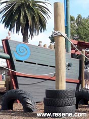 A pirate ship playground on Picton's foreshore