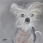 Denise Petrie, painting of a dog