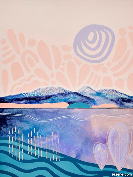 Kate Hursthouse artwork - inspired by Lake Taupo