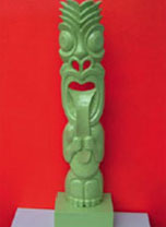 How to make a green tiki sculpture