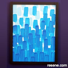 Make an abstract  painting in your favourite blues