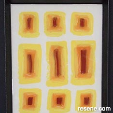 Reverse painting to create abstract artwork