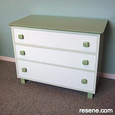 Transform an old chest of drawers into a smart modern piece of furniture