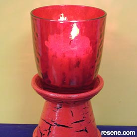 Crackle Christmas candle