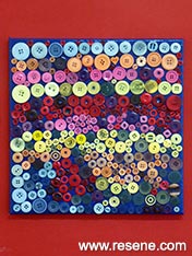 Picture made from assorted buttons
