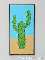 Paint a cactus pop art inspired painting
