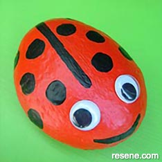 Ladybug pet rock