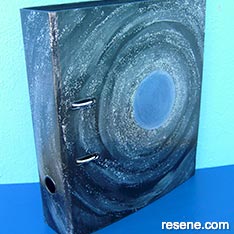 Decorate a ringbinder - space themed