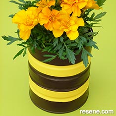 Create this bumble bee plant pot