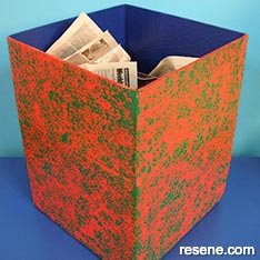 A groovy wastepaper bin