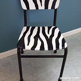 Paint a zebra chair