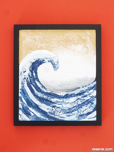 Create a stylish wave painting