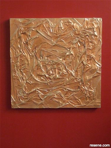 How to create gold textured abstract painting