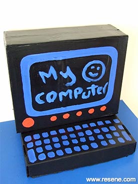 Add a cardboard keyboard to make a computer