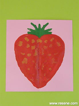 Paint a strawberry