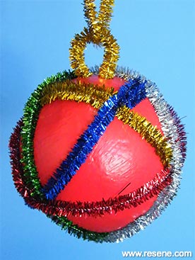 Create a Christmas
decoration using Resene Red Hot
