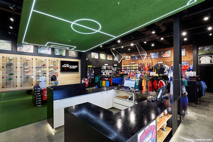 The Soccer Shop - green interior