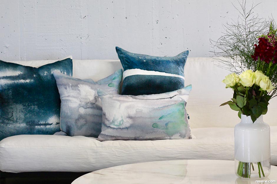 Katrina Hobbs Silk Velvet and Pure Linen cushions