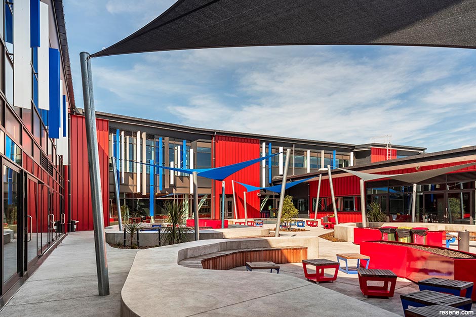 A colourful and engaging school exterior