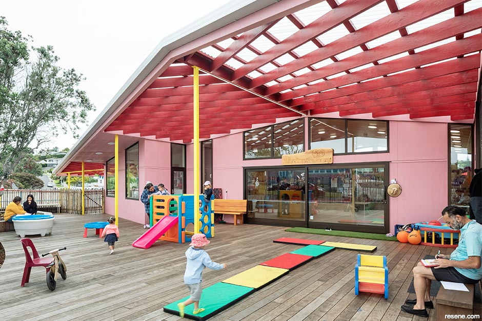 A colourful and welcoming school exterior