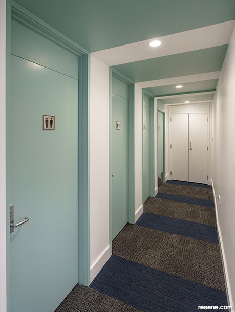 Hallway painted in restful colours