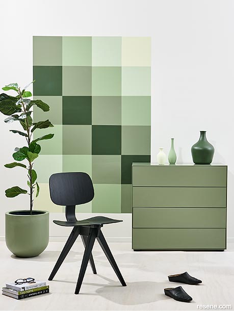 Tonal green colour schemes remain popular