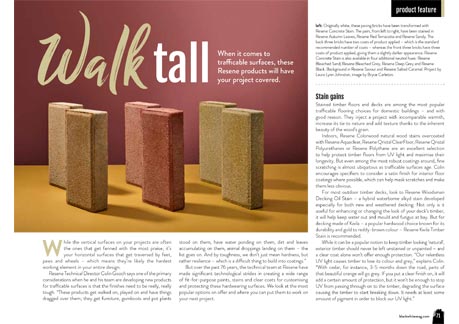 Walk tall - trafficable surfaces