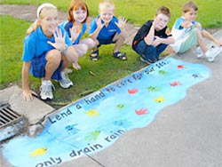 Beachlands School - Lend a hand to care for the sea - only drain rain