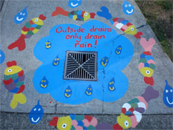 Outside drains only for rain