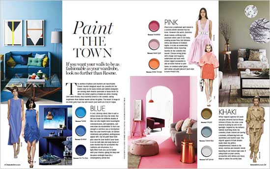 Latest paint colours are inspired by  fashion weeks across the globe