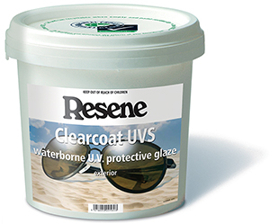 Resene Clearcoat UVS is a gloss clear protective finish 