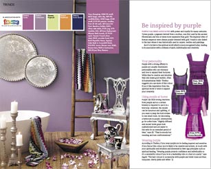 Trends in interior decorating using purples from Resene Paints